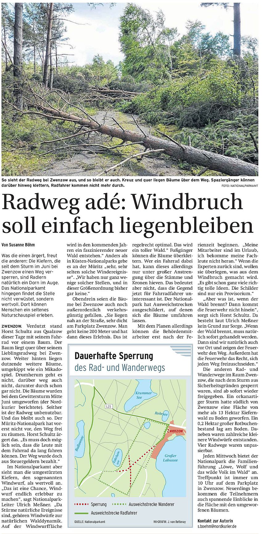 Nordkurier vom 21.7.2014