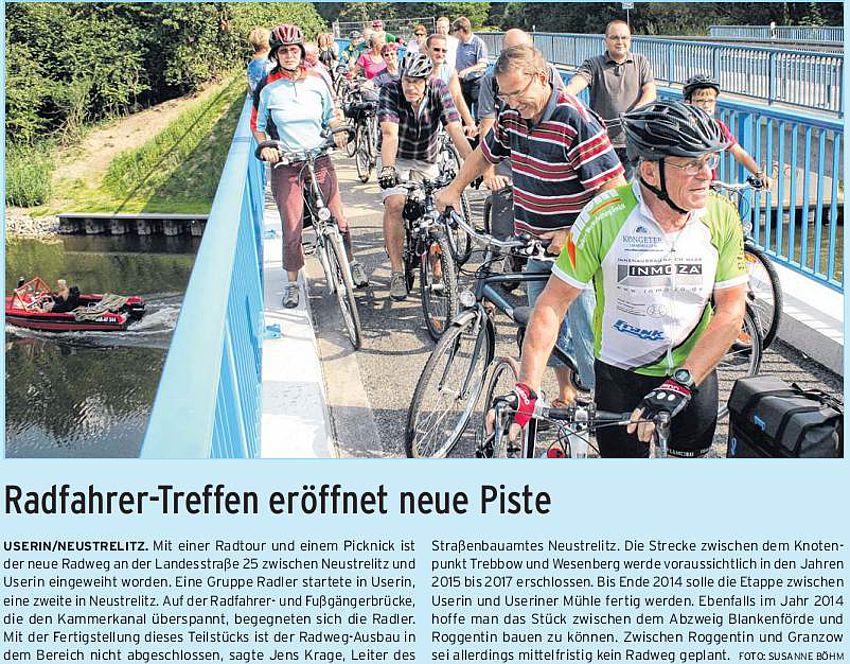 Nordkurier vom 31.8.2013