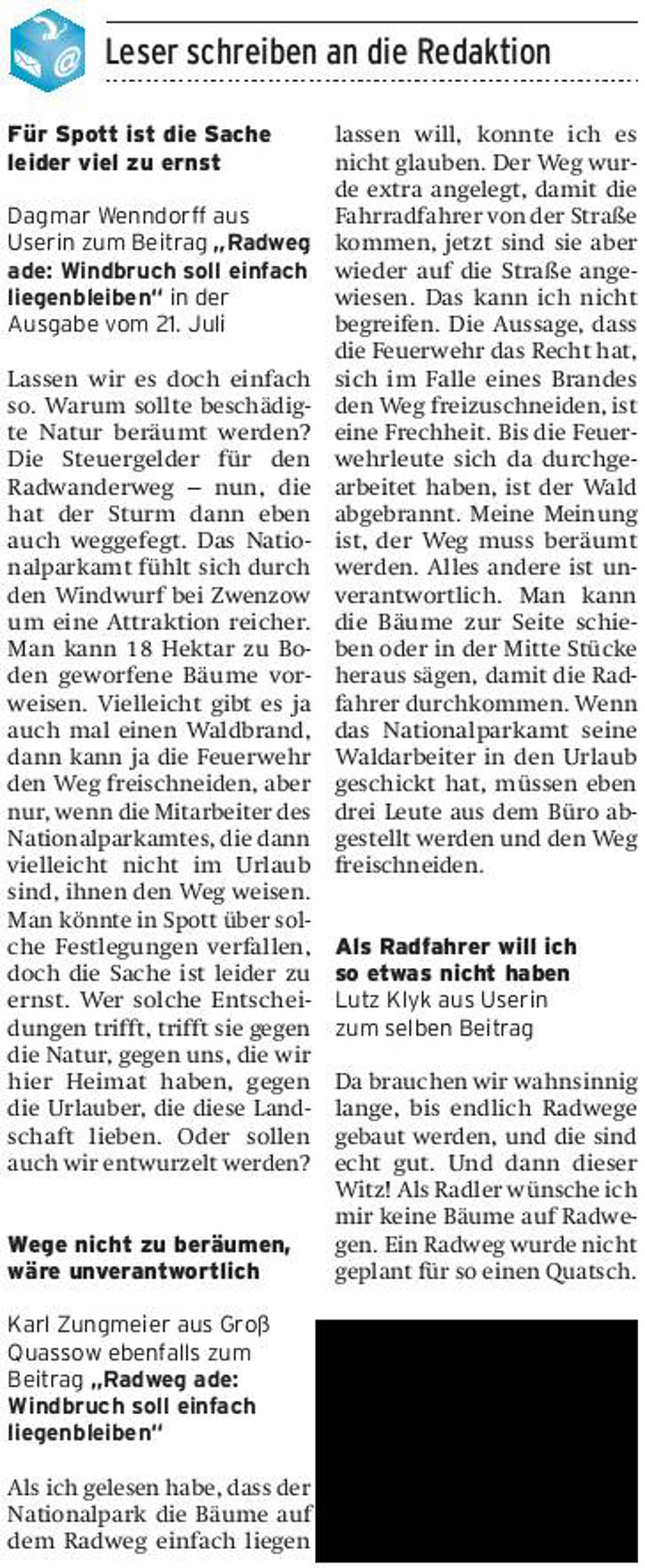 Nordkurier vom 24.7.2014