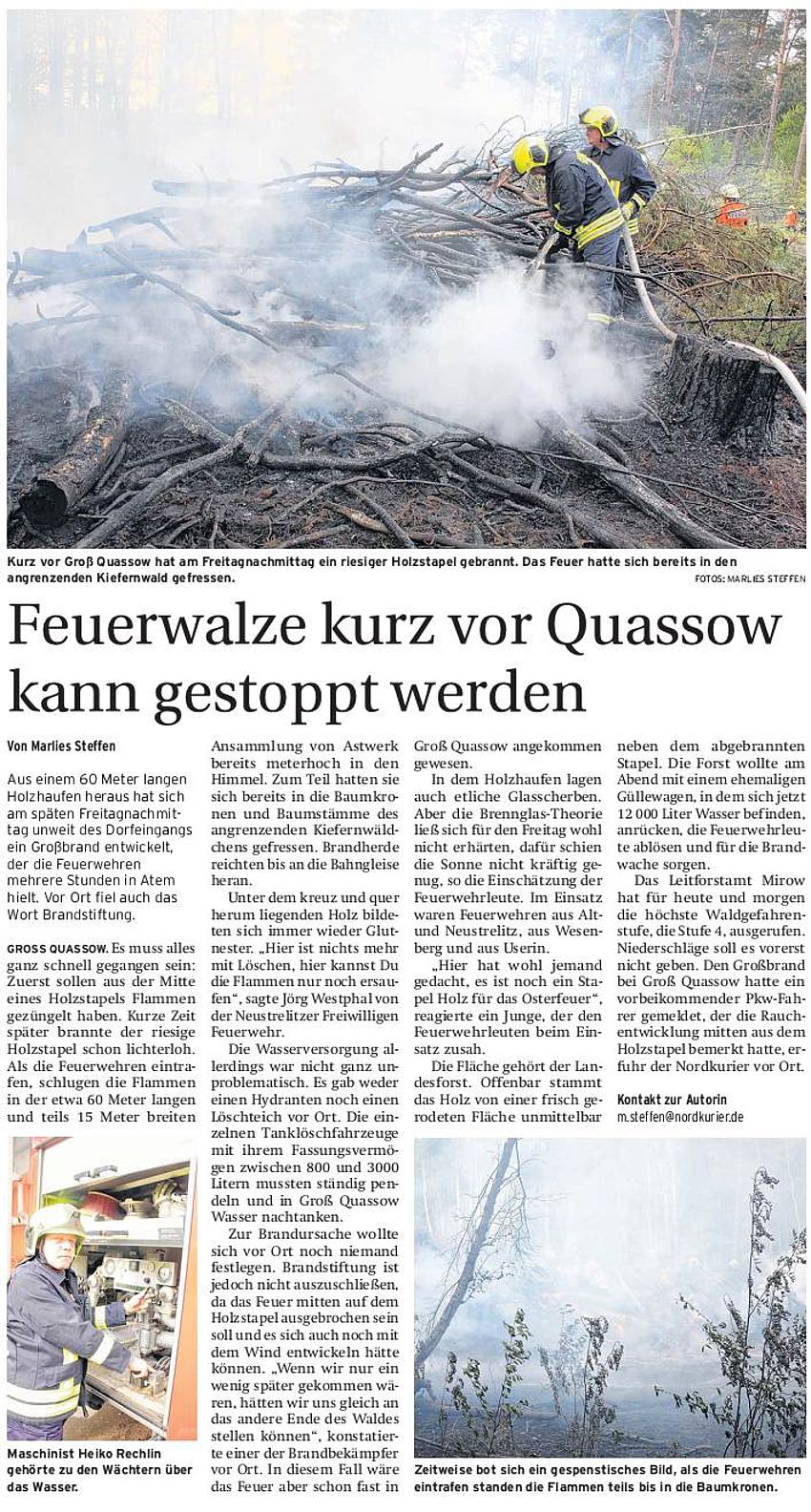 Nordkurier vom 4.5.2014