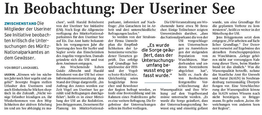 Nordkurier vom 14.8.2007