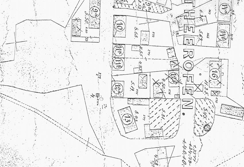 Karte 4: Plan von dem großherzoglichen Bauerndorfe Groß Quassow mit Theerofen vermessen im Herbst 1890 von G. REINHOLD. Katasteramt Mecklenburg-Strelitz Neustrelitz